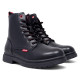 Botines planos Levi's Catherine negros con cordones y cremallera lateral - Querol online