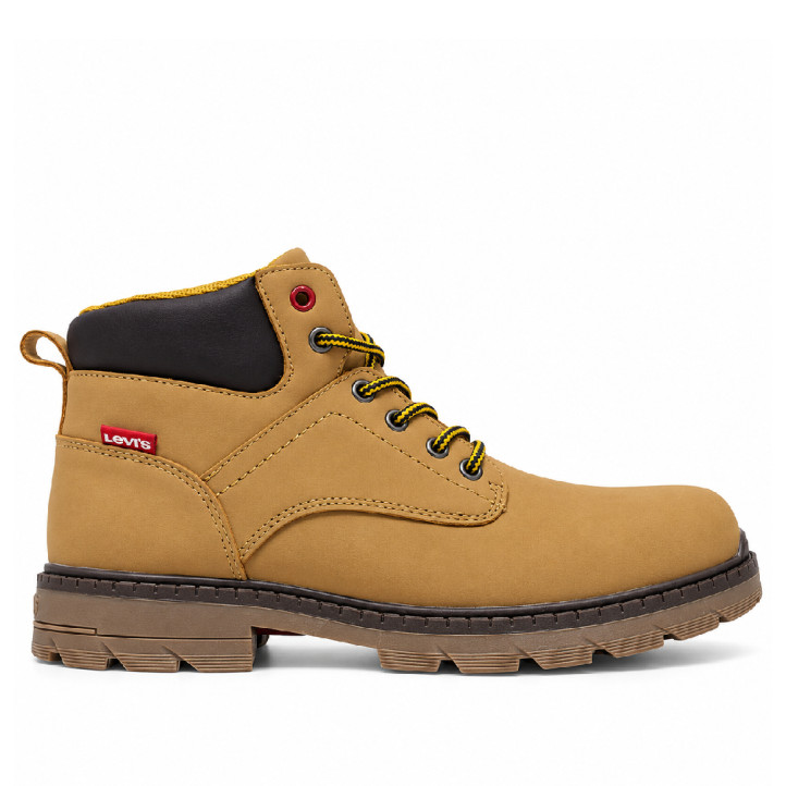 Botines Levi's Jax camel con cordones y suela track - Querol online