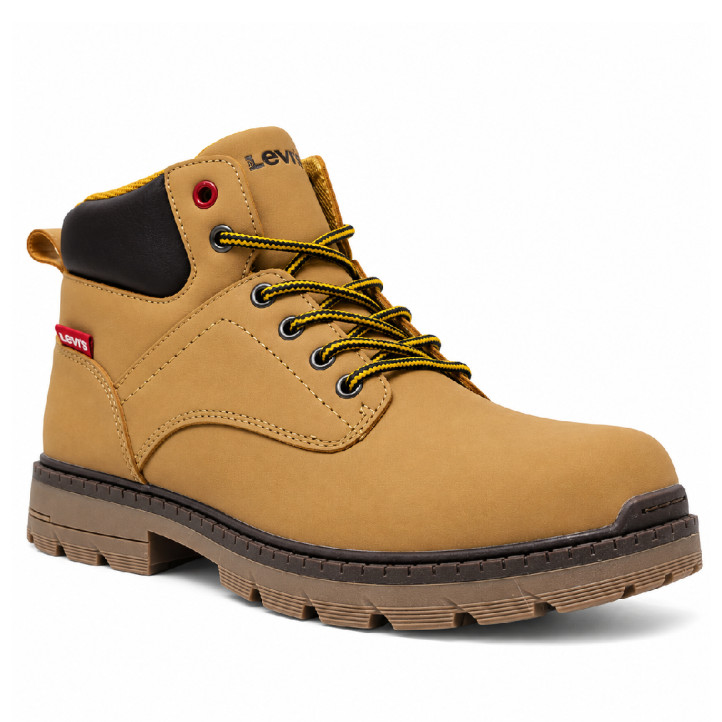 Botines Levi's Jax camel con cordones y suela track - Querol online
