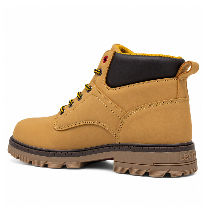 Botines Levi's Jax camel con cordones y suela track - Querol online
