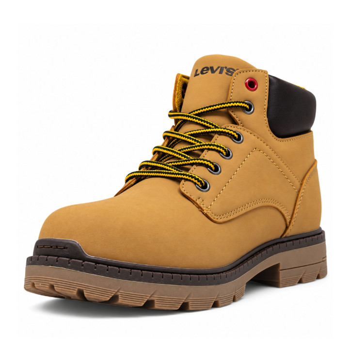 Botines Levi's Jax camel con cordones y suela track - Querol online