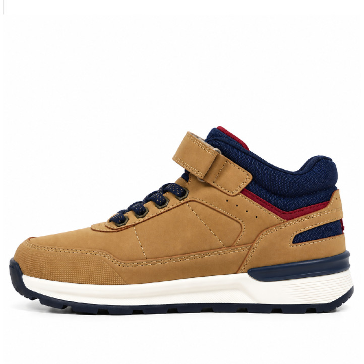 Sabatilles esport Levi's Sierra camel i blau marí amb velcro i cordons - Querol online