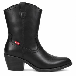 Botines Levi's Doris cowboy negras de tacón para mujer - Querol online