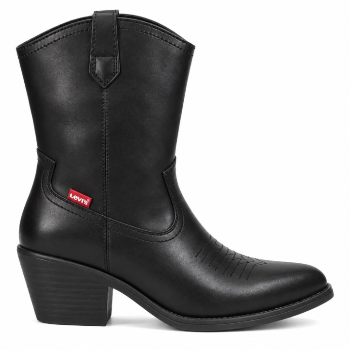 Botins Levi's Doris cowboy negres de taló per a dona - Querol online