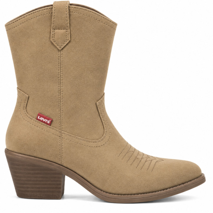 Botins de taló Levi's Doris cowboy camel de taló per a dona - Querol online