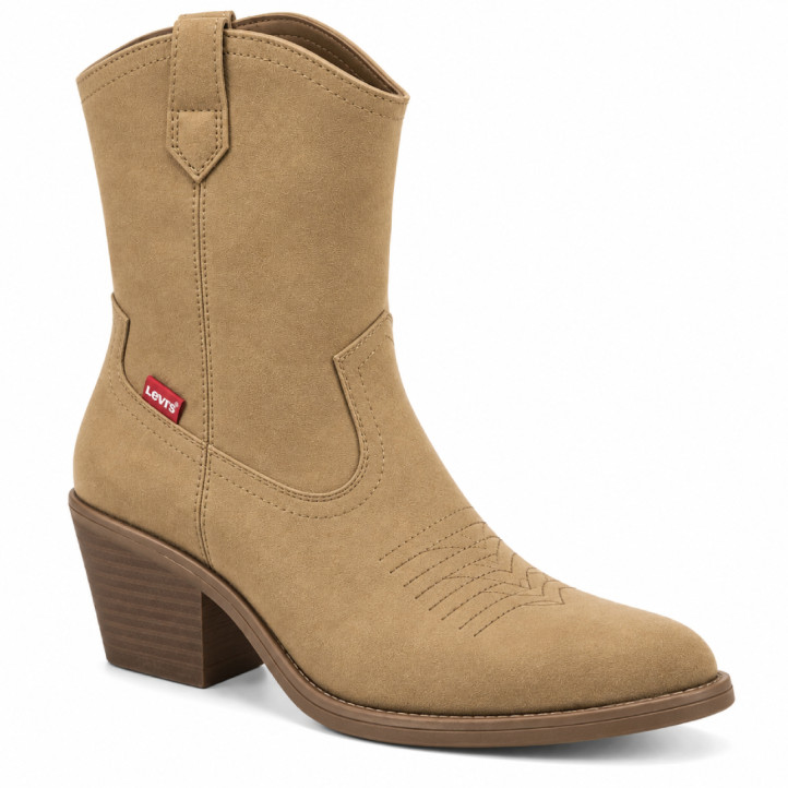 Botins de taló Levi's Doris cowboy camel de taló per a dona - Querol online