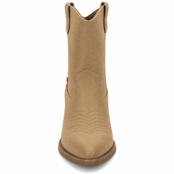 Botines tacón Levi's Doris cowboy camel de tacón para mujer - Querol online