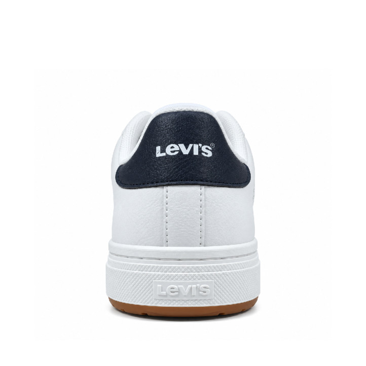 Zapatillas Levi's Pipper blancas casual con detalles azul marino - Querol online