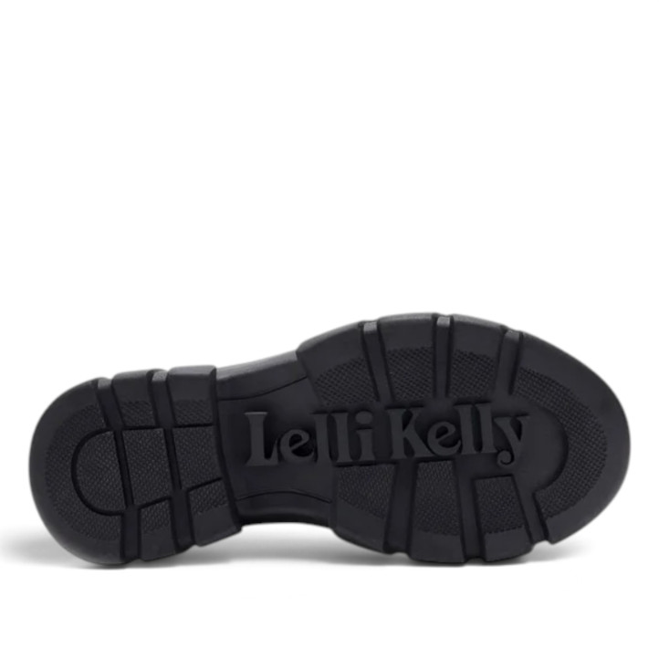 Botins LELLI KELLY Gemma de xarol negre amb cors brillants per a nena - Querol online