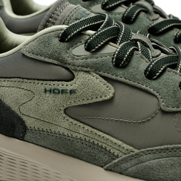 Sabatilles HOFF City MKII verdes de pell i tèxtil per a home - Querol online