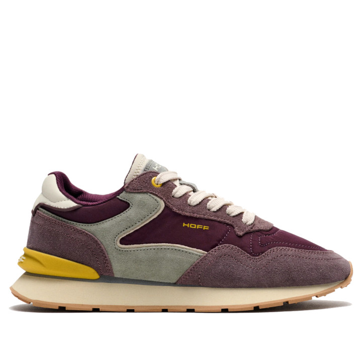 Zapatillas HOFF City Chroma Aubergine de piel y nailon para mujer - Querol online