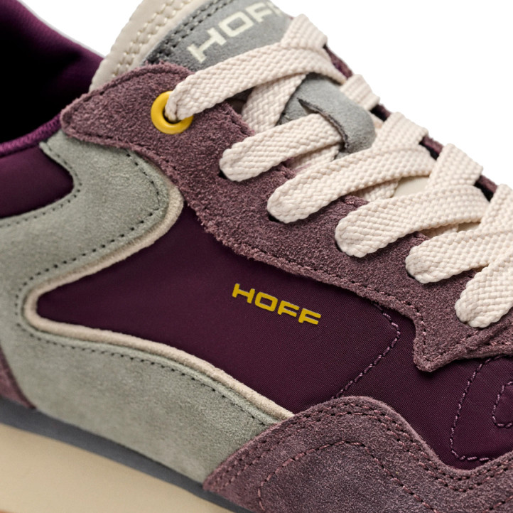 Zapatillas HOFF City Chroma Aubergine de piel y nailon para mujer - Querol online
