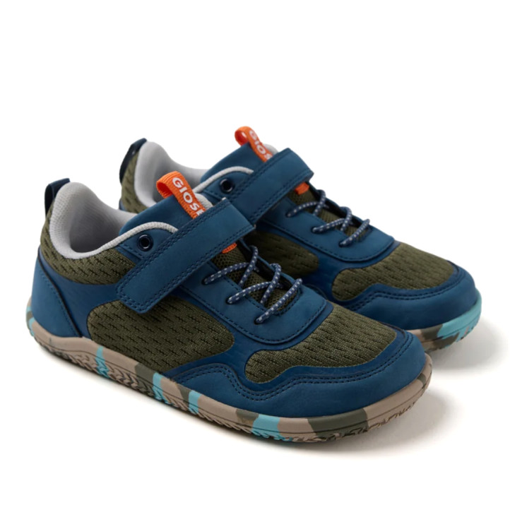 Zapatillas Gioseppo barefoot Erith kaki con cierre ajustable para niño - Querol online