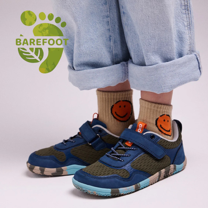 Zapatillas Gioseppo barefoot Erith kaki con cierre ajustable para niño - Querol online