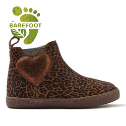 Botines Gioseppo barefoot Cokato de piel con estampado leopardo para niña - Querol online