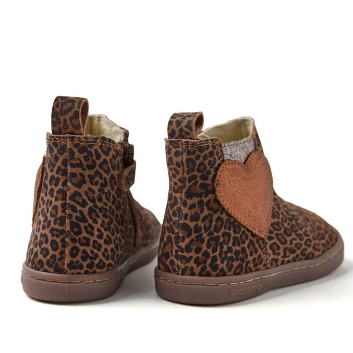 Botins Gioseppo barefoot Cokato de pell amb estampat de lleopard per a nena - Querol online