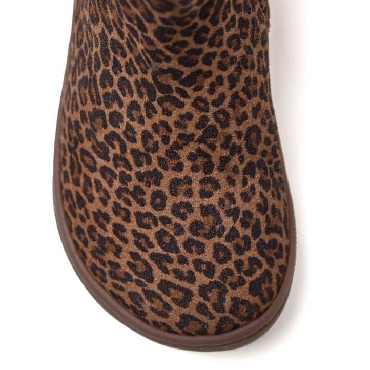Botins Gioseppo barefoot Cokato de pell amb estampat de lleopard per a nena - Querol online