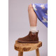 Botines Gioseppo barefoot Cokato de piel con estampado leopardo para niña - Querol online