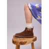 Botins Gioseppo barefoot Cokato de pell amb estampat de lleopard per a nena