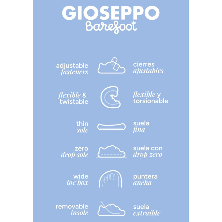 Botines Gioseppo barefoot Cokato de piel con estampado leopardo para niña - Querol online