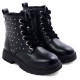 Botines Gioseppo negras con tachas y cordones de terciopelo para niña - Querol online