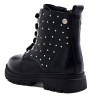 Botins Gioseppo negres amb tatxes i cordons de vellut per a nena