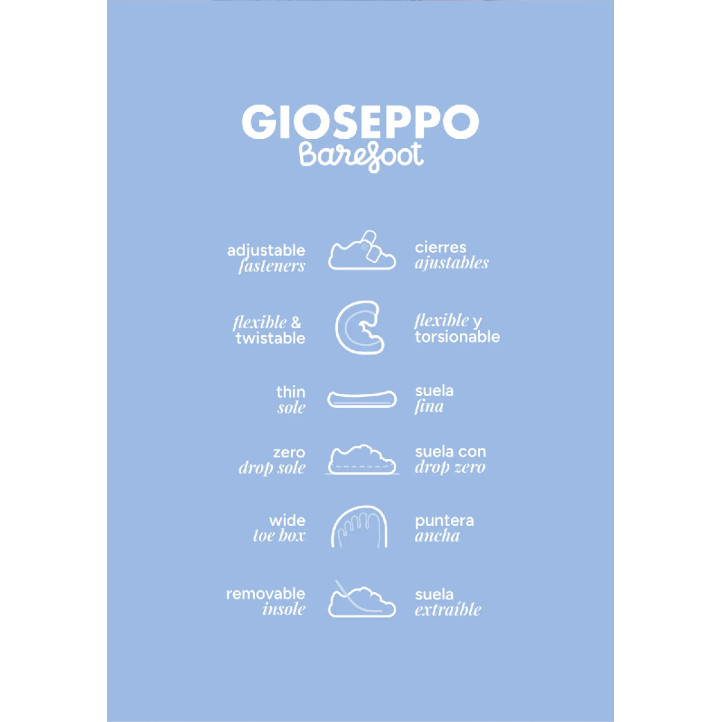 Zapatillas Gioseppo barefoot de piel burdeos con animal print para bebé - Querol online