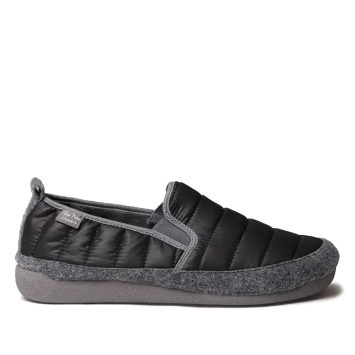 Zapatillas casa TONI PONS negras de tejido acolchado con suela antideslizante - Querol online