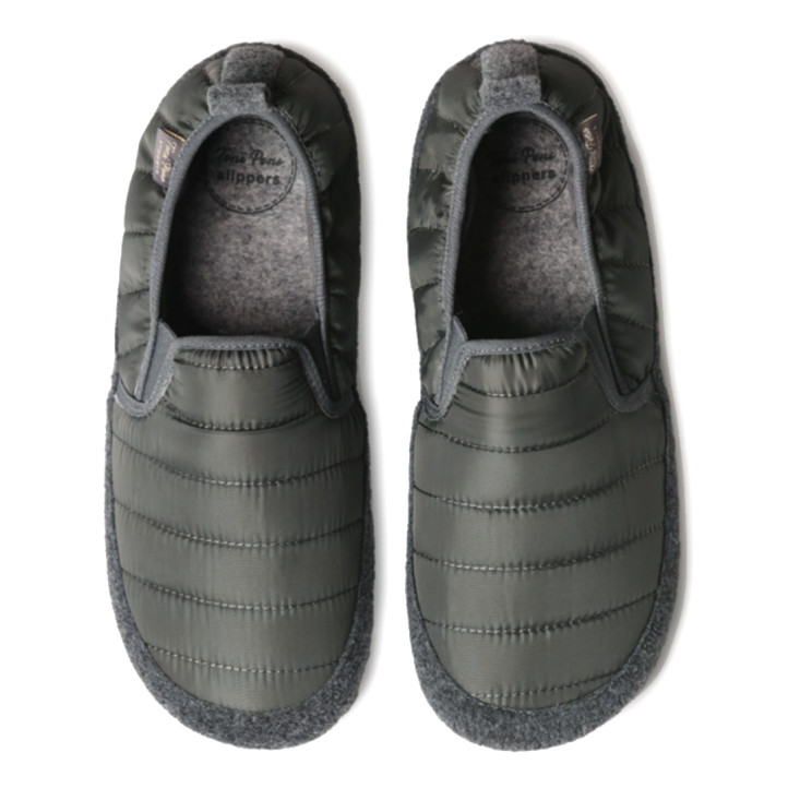 Zapatillas casa TONI PONS verde forest de tejido acolchado con suela antideslizante - Querol online