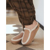 Zapatillas casa TONI PONS destalonadas camel con forro de pelo