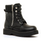 Botines Mustang militares Martin negros para niña con plataforma y cremalleras - Querol online
