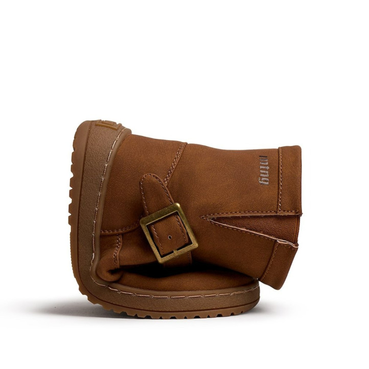 Botins Mustang barefoot Free Alaska marrons per a nena amb sivella i cremallera - Querol online