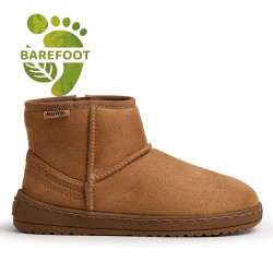 Botines Mustang barefoot Free marrones para niña con forro cálido y cremallera - Querol online