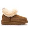 Botins Mustang Sky marrons per a nena amb pèl i acabat repel·lent a l'aigua