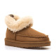 Botines Mustang Sky marrones para niña con pelo y acabado repelente al agua - Querol online