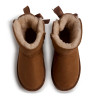 Botins Mustang australianes Sky marrons per a nena amb pèl interior i llaç posterior