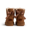 Botins Mustang australianes Sky marrons per a nena amb pèl interior i llaç posterior