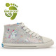 Sabatilles altes Mustang barefoot Free Lights plata per a nena amb unicorns i llums - Querol online