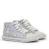 Sabatilles altes Mustang barefoot Free Lights plata per a nena amb unicorns i llums