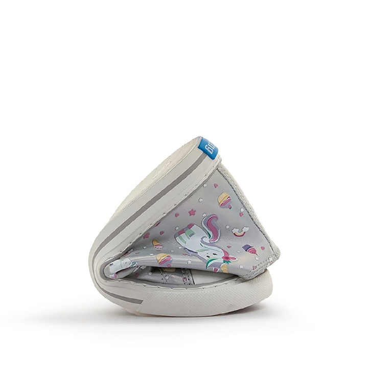 Zapatillas altas Mustang barefoot Free Lights plata para niña con unicornios y luces - Querol online