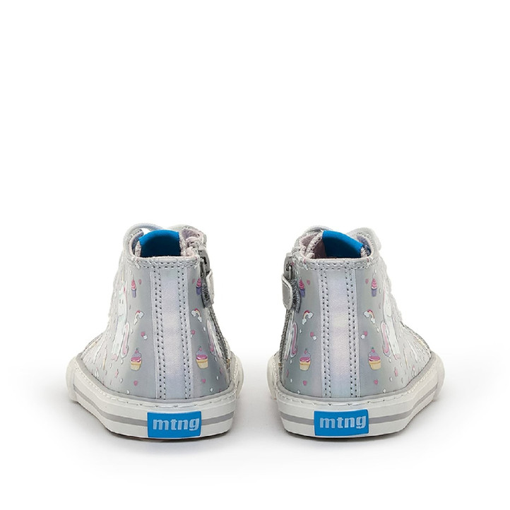 Sabatilles altes Mustang barefoot Free Lights plata per a nena amb unicorns i llums - Querol online