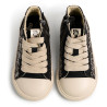 Zapatillas altas Mustang barefoot Free Emi negras para niña con animal print metalizado