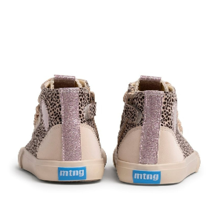 Zapatillas altas Mustang barefoot Free beige para niña con animal print - Querol online