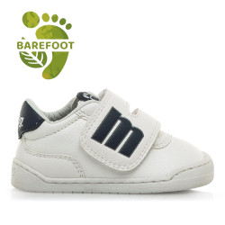 Zapatillas Mustang barefoot Free Baby blancas para niño con velcro - Querol online