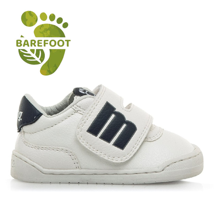 Zapatillas Mustang barefoot Free Baby blancas para niño con velcro - Querol online