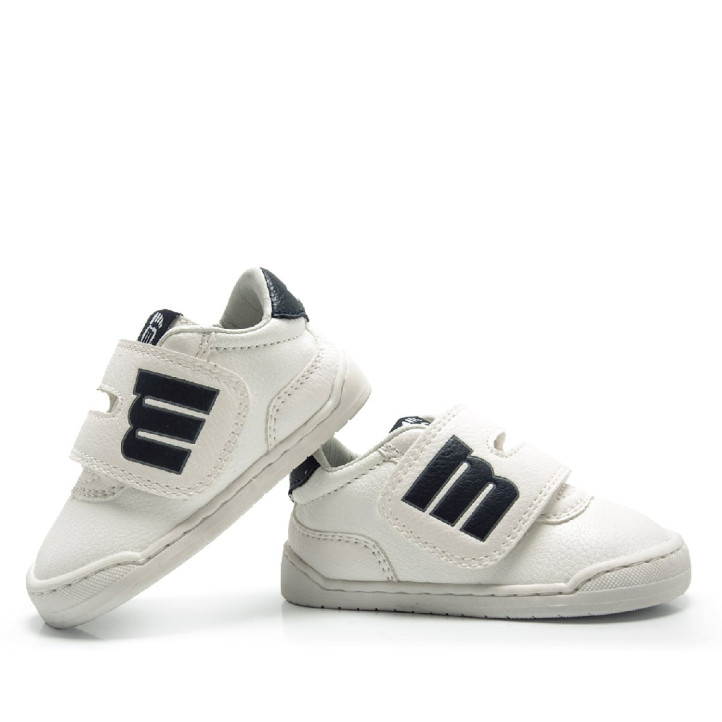 Sabatilles Mustang barefoot Free Baby blanques per a nen amb velcro - Querol online