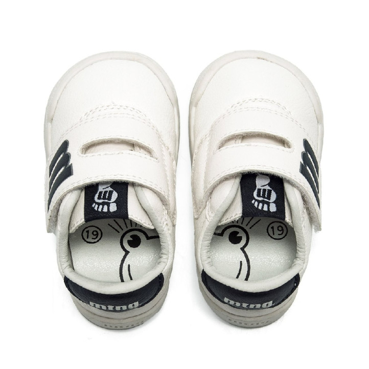 Zapatillas Mustang barefoot Free Baby blancas para niño con velcro - Querol online