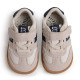 Zapatillas Mustang barefoot Free de niño blancas y beige con detalles azul marino - Querol online