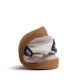 Zapatillas Mustang barefoot Free de niño blancas y beige con detalles azul marino - Querol online