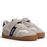 Sabatilles Mustang barefoot Free de nen blanques i beix amb detalls blau marí